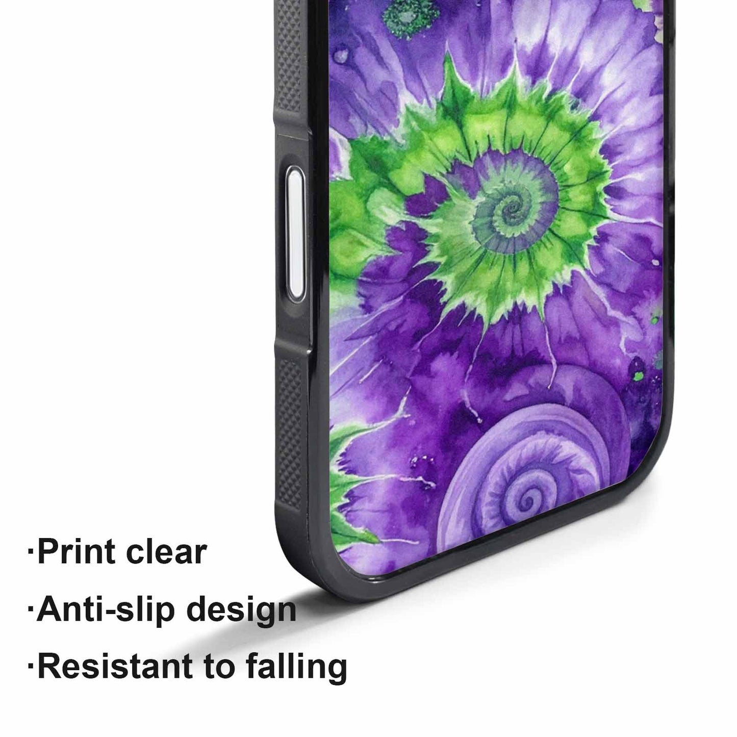 iPhone 17 Air Case — Tie Dye Purple Green Blended Tie, Customized Protective Case