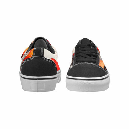 WOMEN'S Rainbow Drip Mushrooms Lace-Up Canvas Cottagecore Sneakers