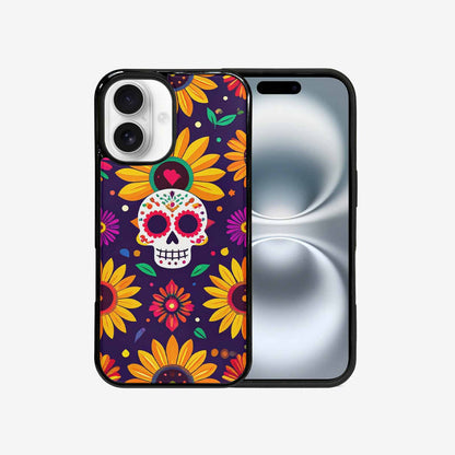 iPhone 16 Case — Sunflowers Hundreds Of Skulls Art Seamless, Original Design Phone Case