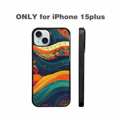 iPhone 15 Plus Case — Hippie Serpent Pulse, Customized Protective Case