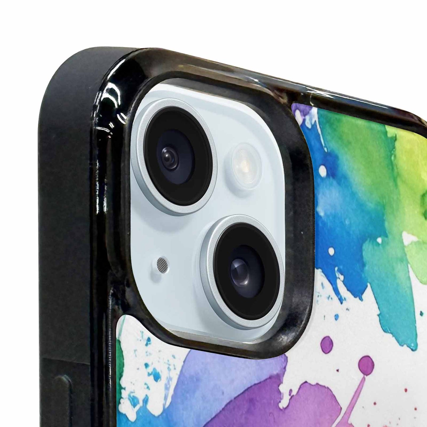 iPhone 15 Plus Case — Watercolor Splash Abstract Pattern Seamless Repeat, Original Design Phone Case