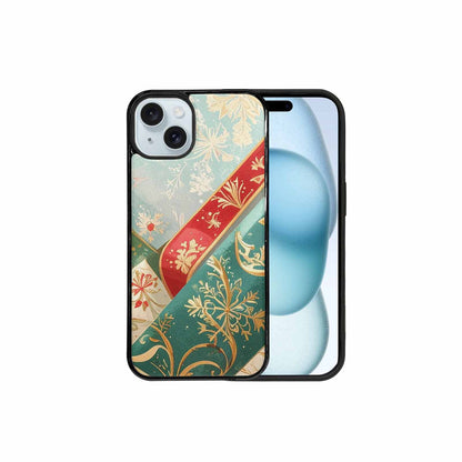 iPhone 15 Plus Case — Christmas Wrapping Paper Pattern Art Wallpaper, Unique Phone Case Design