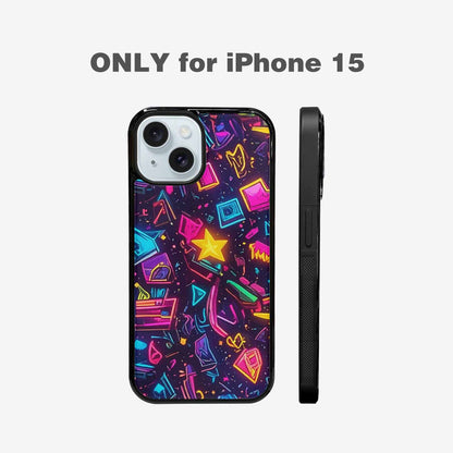 iPhone 15 Case — 80s Retro Motif 80s Retro Motifs, Custom Printed Phone Case