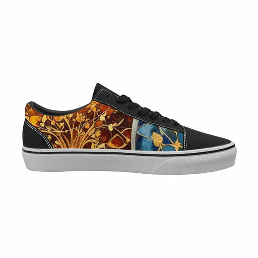 WOMEN'S Klimt-Style Gold Leaf Canvas Lace-Up Vivid Custom Sneakers