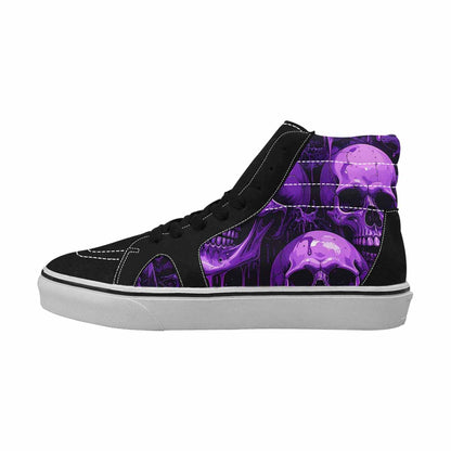 MEN'S Monochrome Purple Skeletons × High Top Canvas Dreamlike Shoes