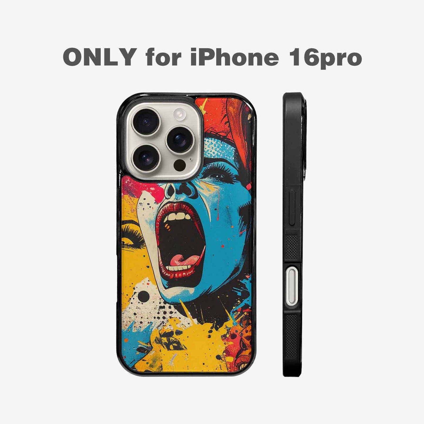 iPhone 16 Pro Case — Comic Book Scream Comic Book Scream, Custom Phone Case