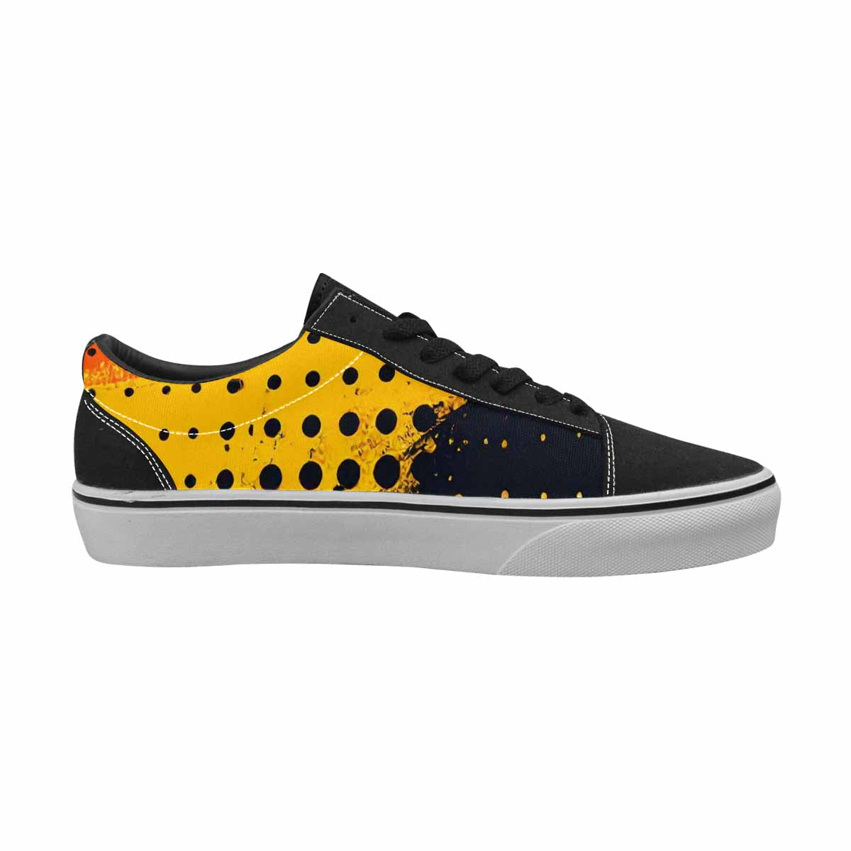 WOMEN'S Comic Book Halftone Canvas Lace-Up Vibrant Chaos Custom Shoes