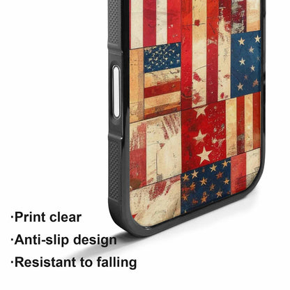 iPhone 17 Case — Small American Flag Stars Galaxy Space, Custom Designed Case Cover