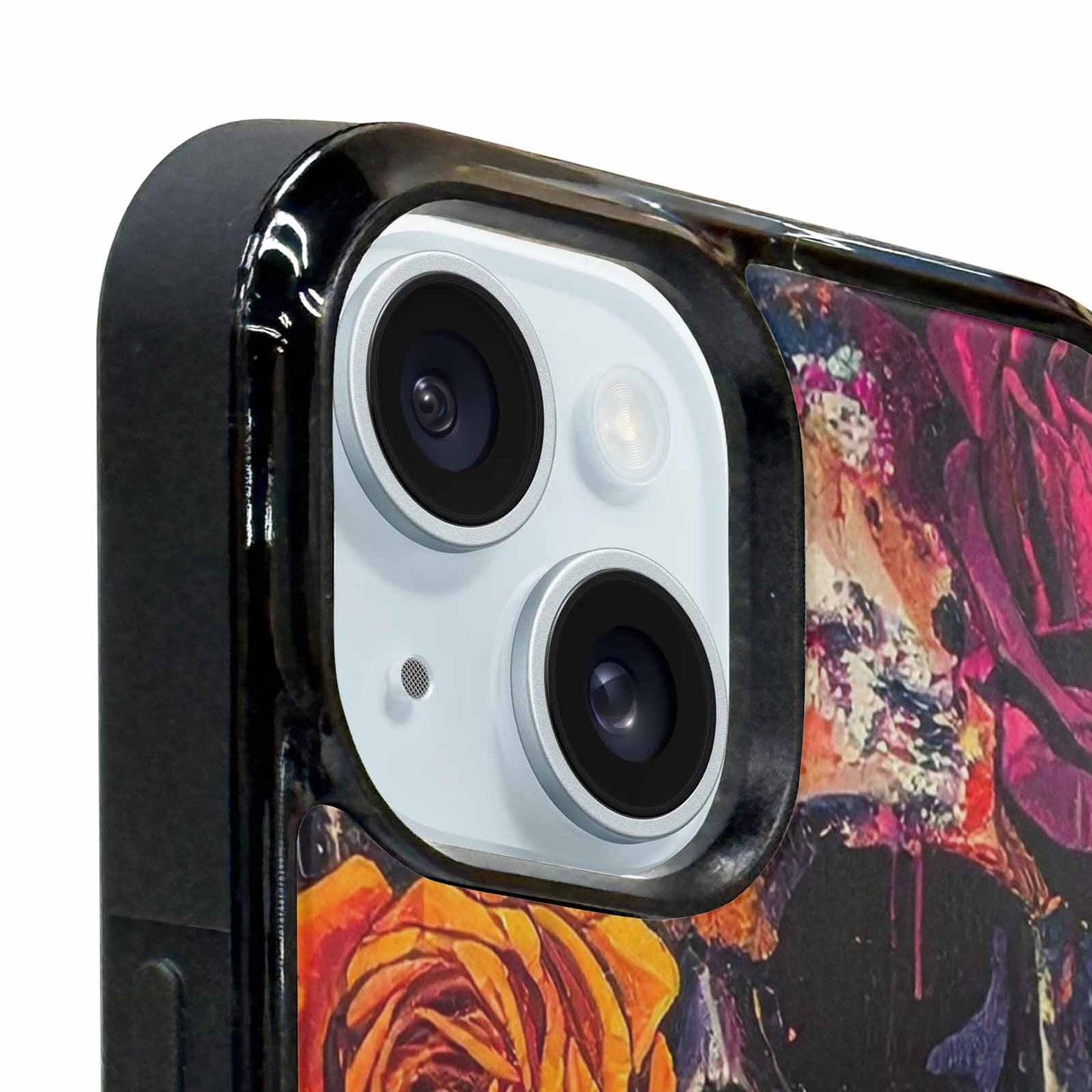 iPhone 15 Plus Case — Skulls Roses Acid Wash Custom, Custom Designed Case Cover
