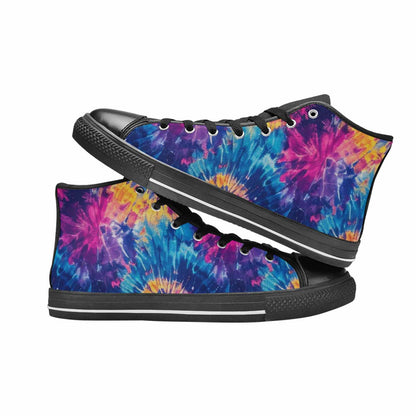 MEN'S Tie Dye Swirl High Top Canvas Grunge Sneakers