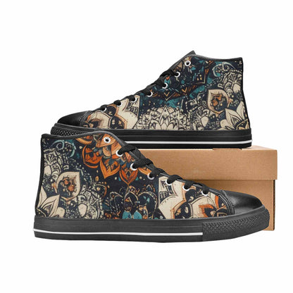 WOMEN'S Mandala High Top Canvas Vivid Custom Shoes