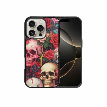 iPhone 16 Pro Case — Skulls And Roses Skulls And Roses, Custom Printed Phone Case