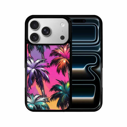 iPhone 17 Pro Case — Chrome Bling Palm Tree Original Art, Original Design Phone Case