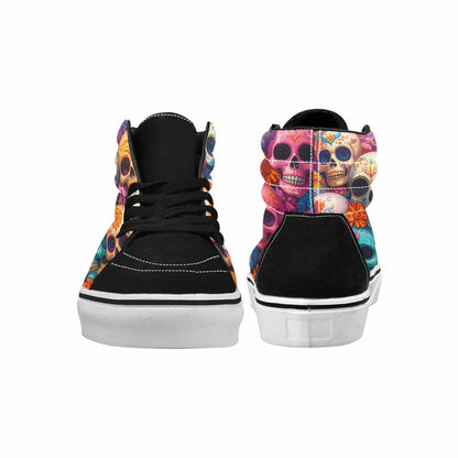 MEN'S Sugar Skulls Melting Sugar High Top Canvas Vibrant Chaos Custom Sneakers
