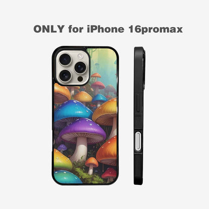 iPhone 16 Pro Max Case — Overlapping Endlessly No Empty Space Mushrooms, Original Design Phone Case