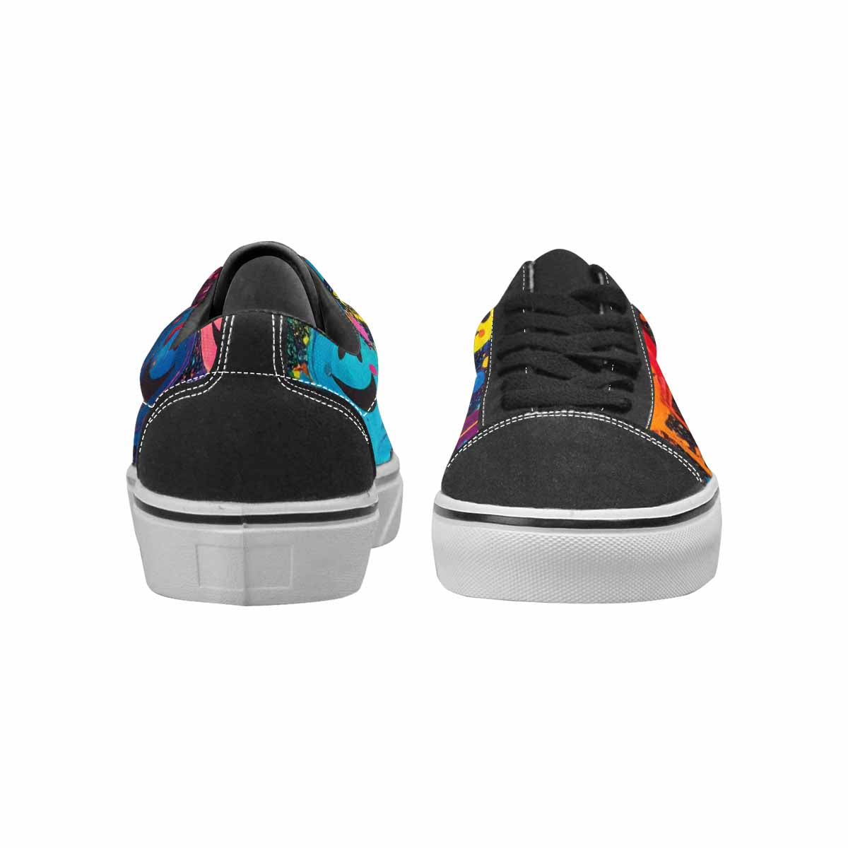 WOMEN'S Smiley Faces  Glow Lace-Up Canvas Dark Academia Custom Sneakers