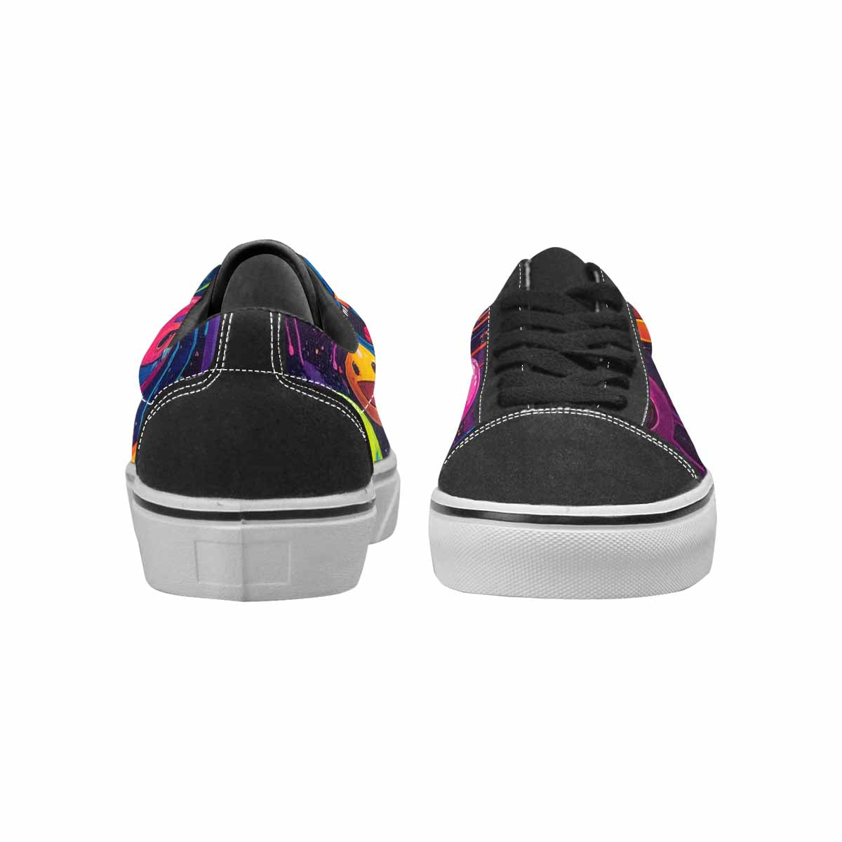 WOMEN'S Smiley Faces × Glow Lace-Up Canvas Y2K Custom Shoes