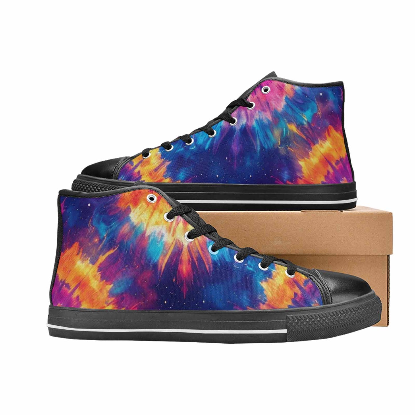WOMEN'S Tie Dye Galaxy High Top Canvas Vivid Shoes