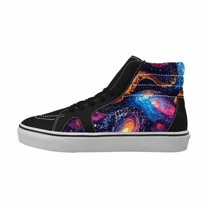 WOMEN'S Galaxy Snake Print High Top Canvas Surreal Shoes
