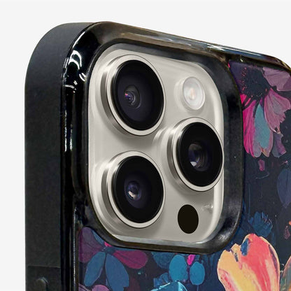iPhone 16 Pro Max Case — Shadowy Glitch Floral Pattern Hundreds Of, Custom Print Case Cover