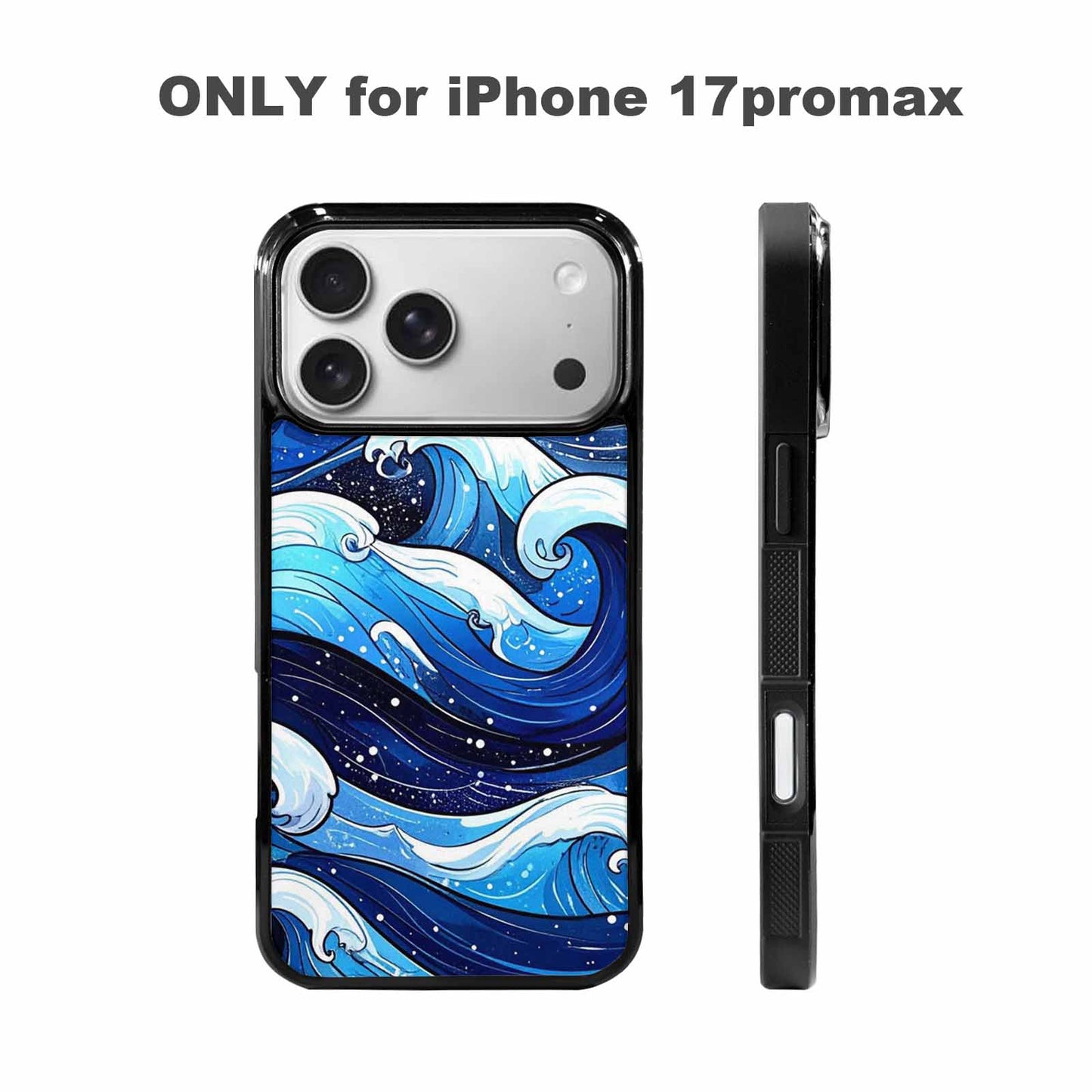 iPhone 17 Pro Max Case — Glossy Winter Wave Cartoon Cute, Custom Made Phone Cover