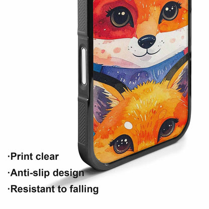 iPhone 17 Case — Watercolor Kawaii Fox Watercolor Abstract, Original Design Phone Case
