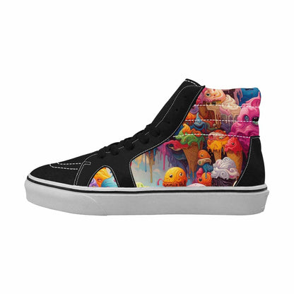 MEN'S Melting Ice Cream Monster High Top Canvas Aesthetic Shoes