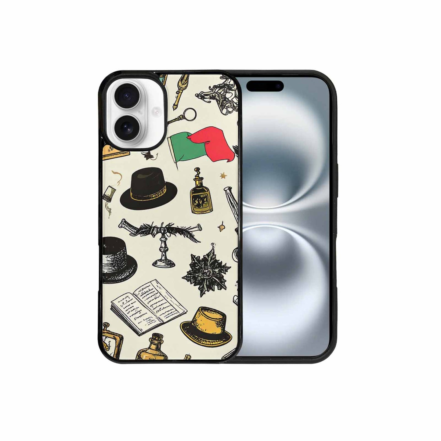 iPhone 16 Plus Case — Noir Spy Silhouette Pen Ink Noir, Custom Phone Case