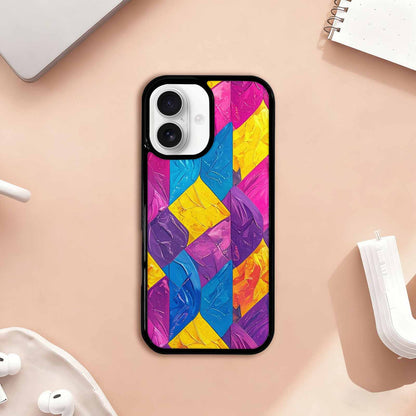 iPhone 17 Case — Pansexual Flag Color Theme Original Art, Custom Made Phone Cover