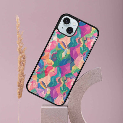 iPhone 15 Plus Case — Polysexual Flag Color Theme Small Rainbow, Custom Print Case Cover