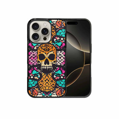 iPhone 16 Pro Case — Snake Print Skull, Custom Print Case Cover