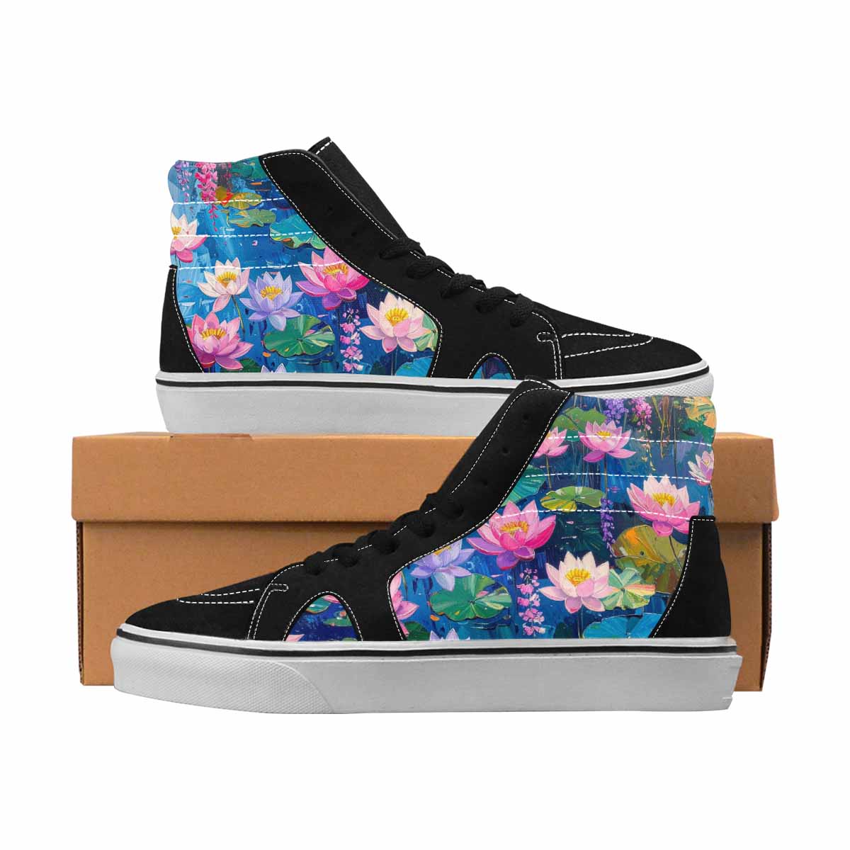 MEN'S Monet Full Color High Top Canvas Graphic Print Aesthetic Custom Kicks