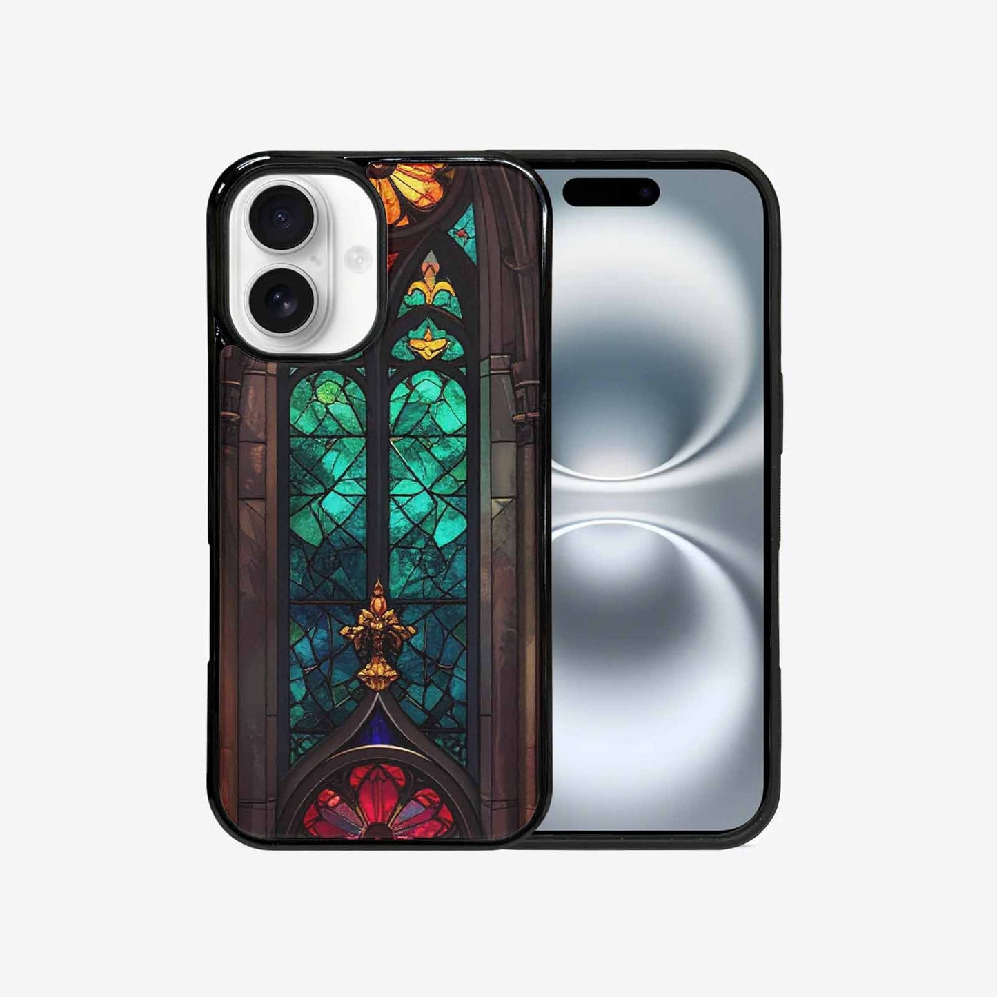 iPhone 16 Case — Stained Glass Cathedral Custom, Customized Protective Case