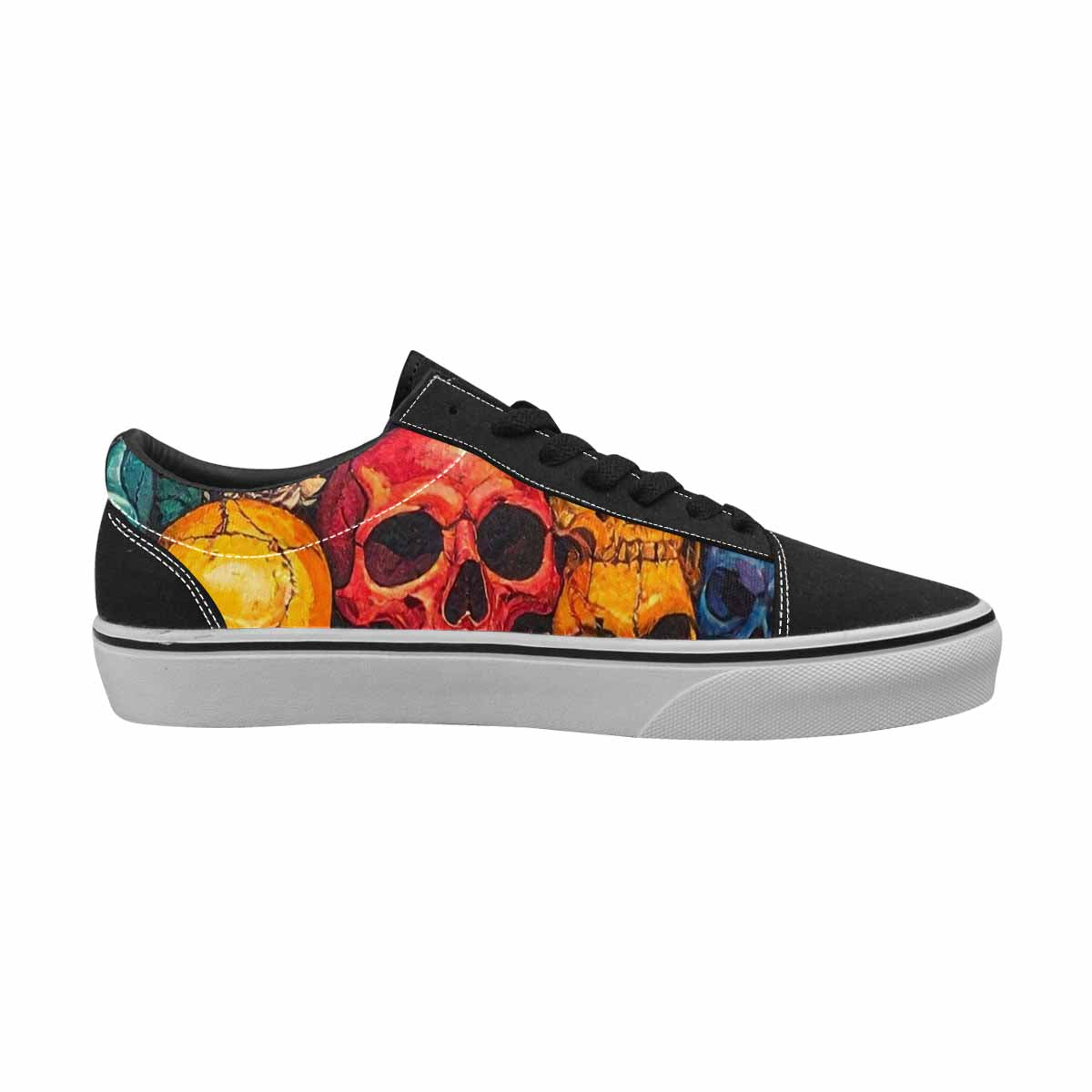 WOMEN'S Skull Roses Lace-Up Canvas Dreamcore Shoes