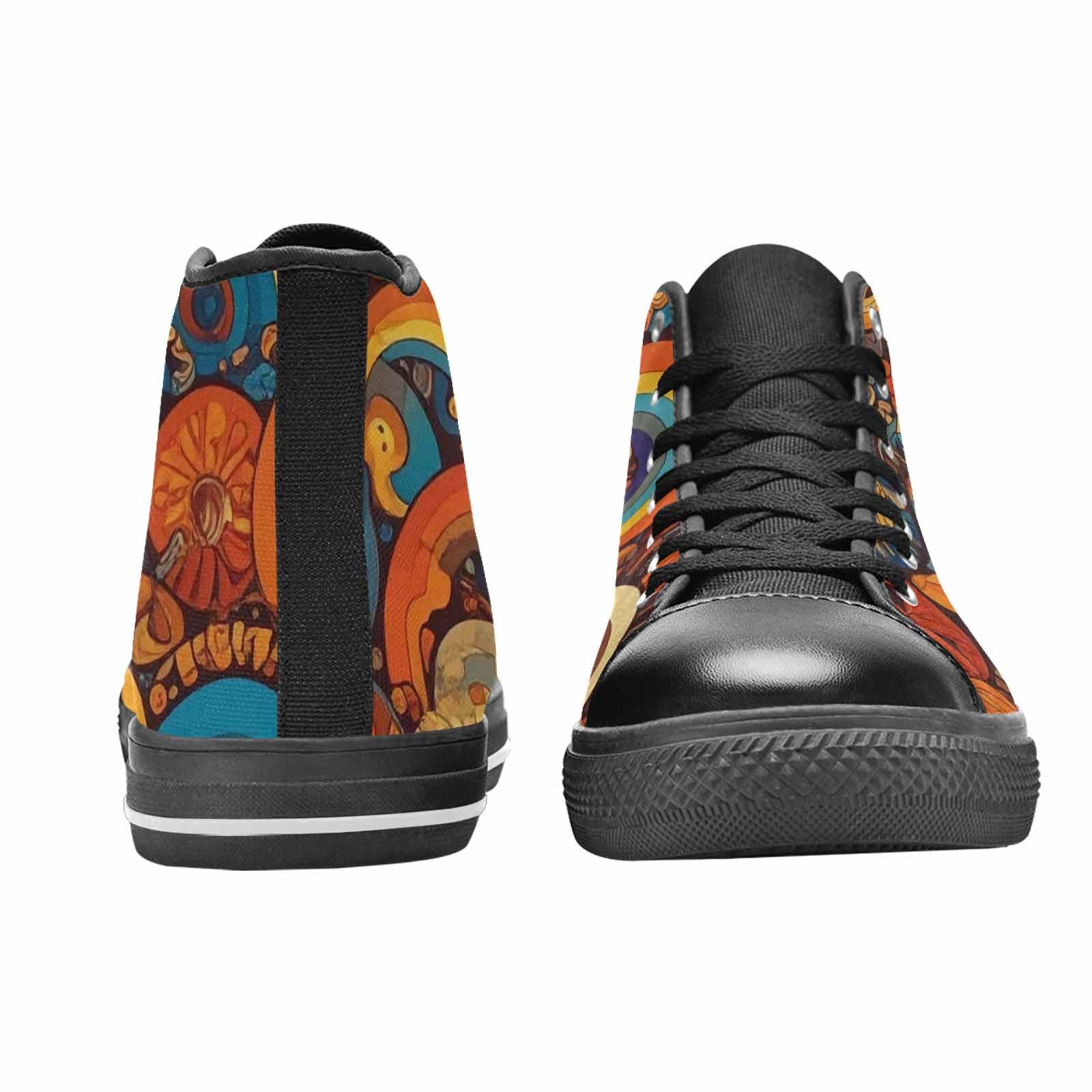 MEN'S Groovy 70S Peace High Top Canvas Y2K Custom Shoes