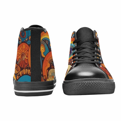 MEN'S Groovy 70S Peace High Top Canvas Y2K Custom Shoes