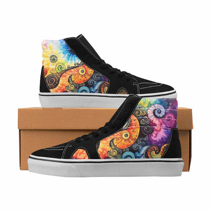 MEN'S Tie Dye High Top Canvas Custom Design Aesthetic Custom Print Sneakers