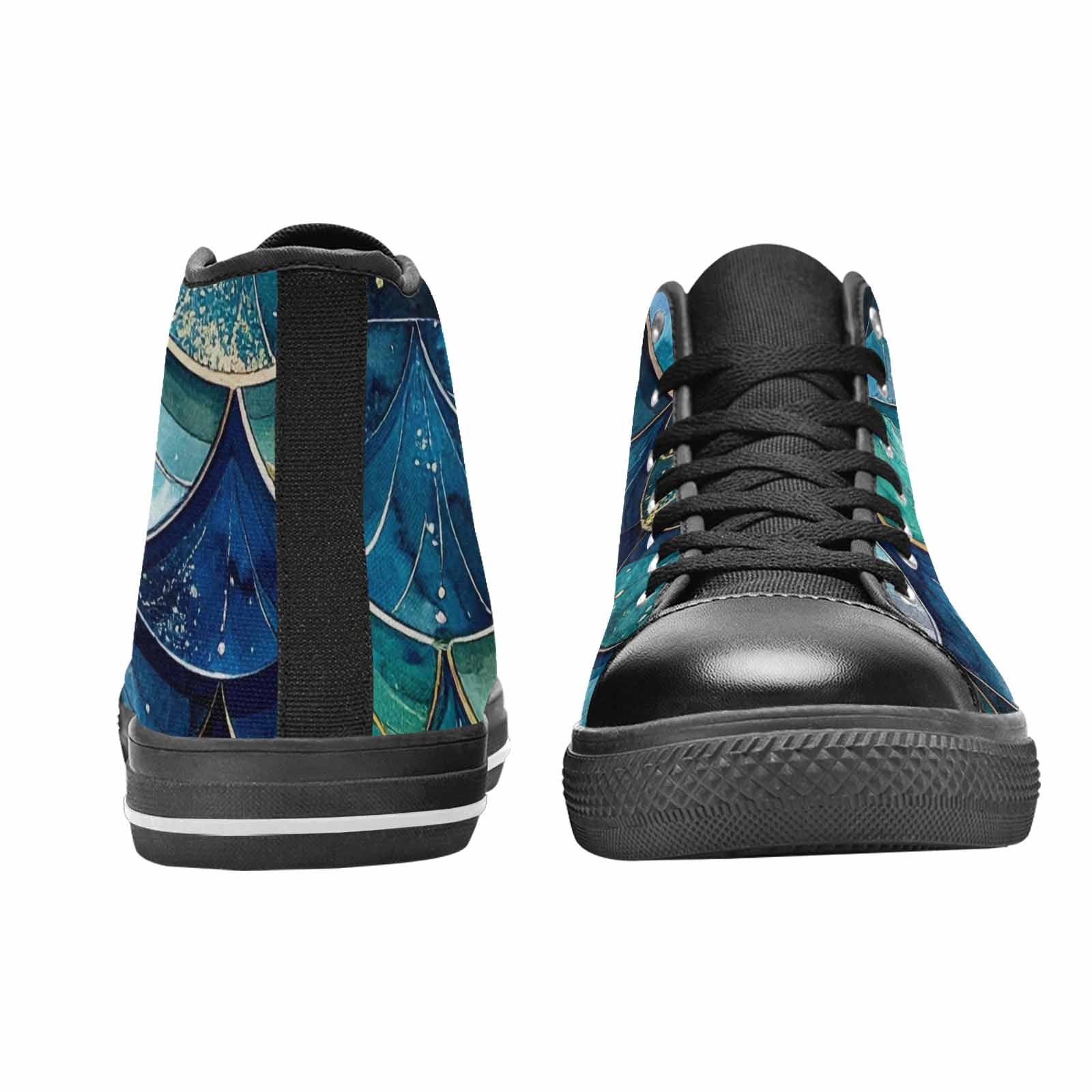MEN'S Mermaid Scale High Top Canvas Aesthetic Custom Sneakers