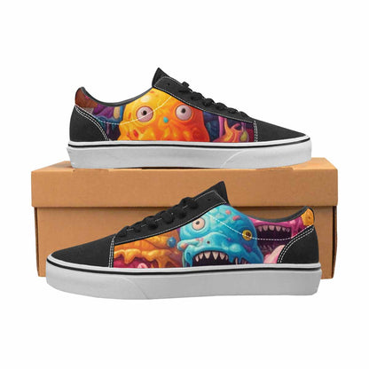 WOMEN'S Melting Ice Cream Monster Lace-Up Canvas Vivid Sneakers