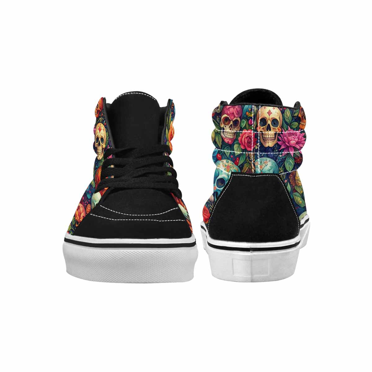 MEN'S Skulls  Botanical Skulls High Top Canvas Dreamlike Shoes