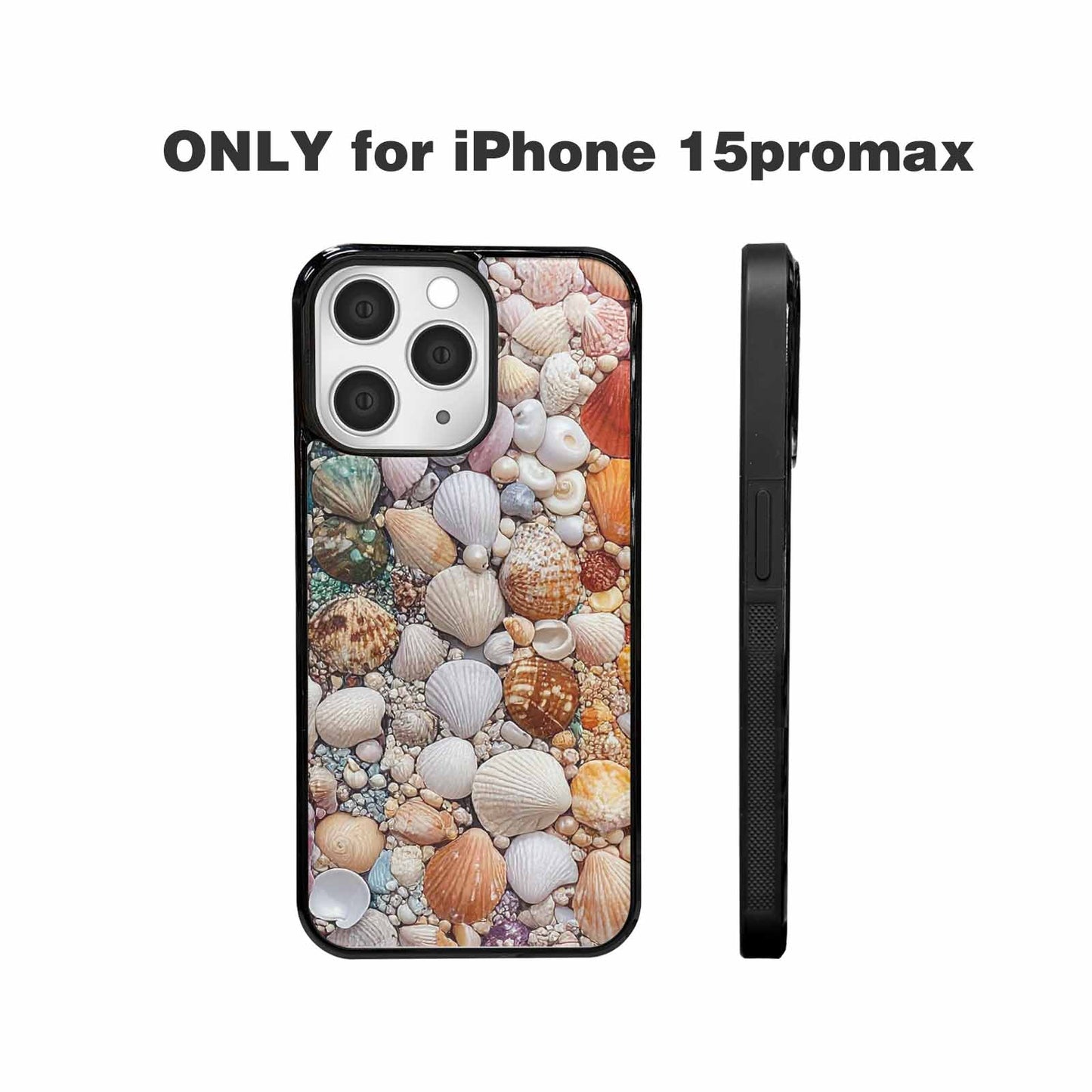 iPhone 15 Pro Max Case — Seashell Collage Seashell Collage Pattern Hundreds, Custom Art Phone Cover
