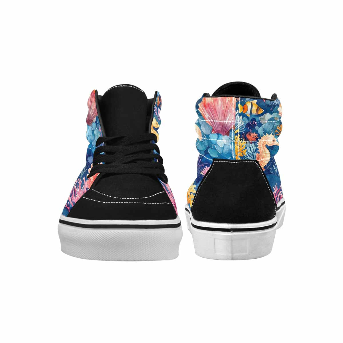 WOMEN'S Fish Scale Coral High Top Canvas Y2K Custom Shoes