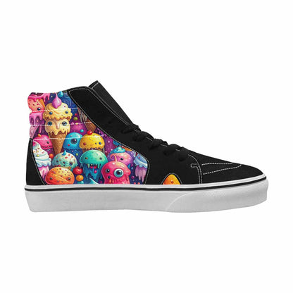 MEN'S Melting Ice Cream Monster High Top Canvas Dreamlike Shoes