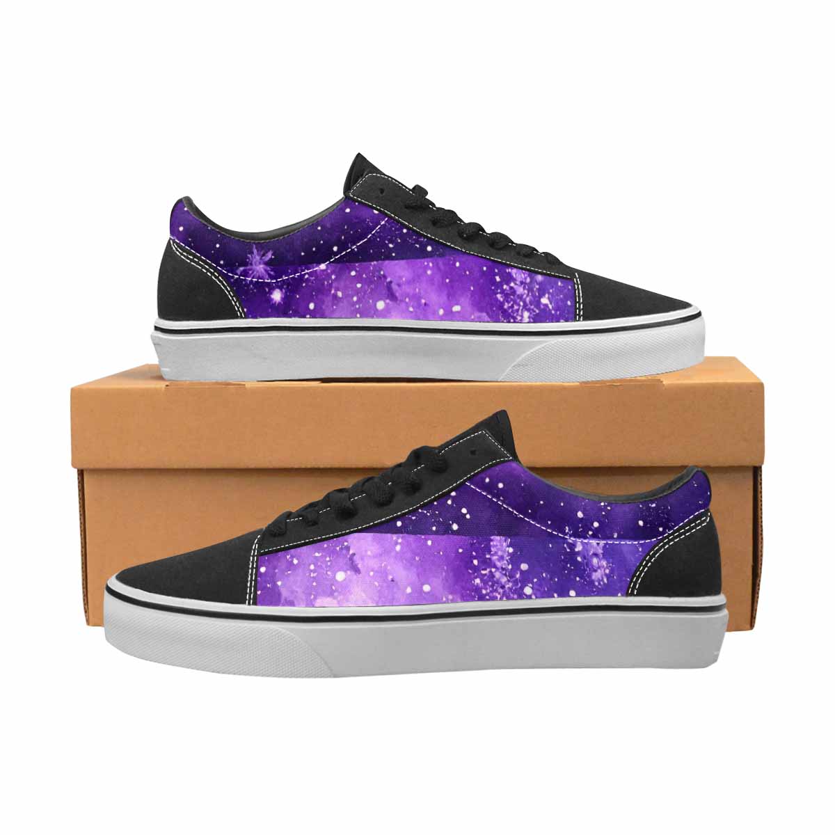 MEN'S Galaxy Art - Canvas Lace-Up Dark Academia Custom Sneakers