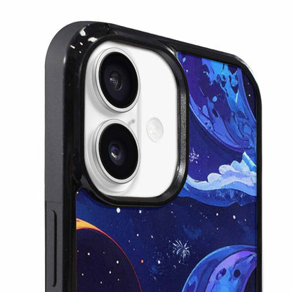 iPhone 17 Case — Neon Winter Moon Cartoon Cute, Original Design Phone Case