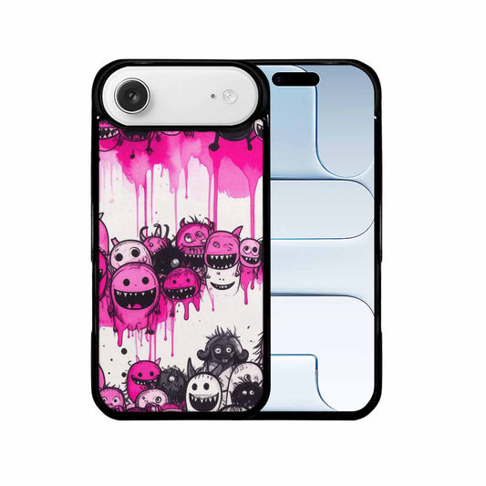 iPhone 17 Air Case — Black Pink Ink Monsters General Cartoon, Custom Phone Case