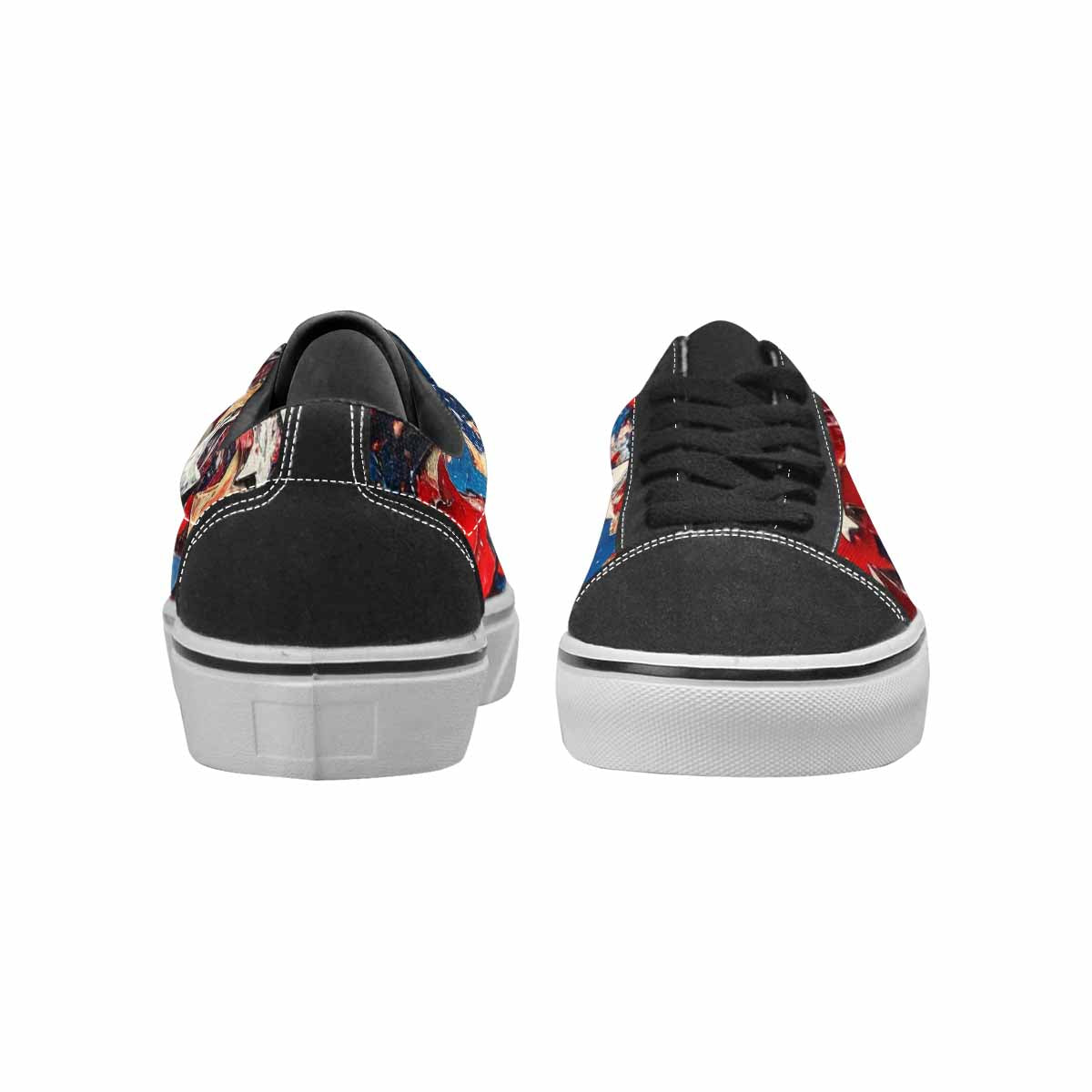 WOMEN'S Patriotic Stars Stripes Lace-Up Canvas Kaleidoscope Custom Sneakers