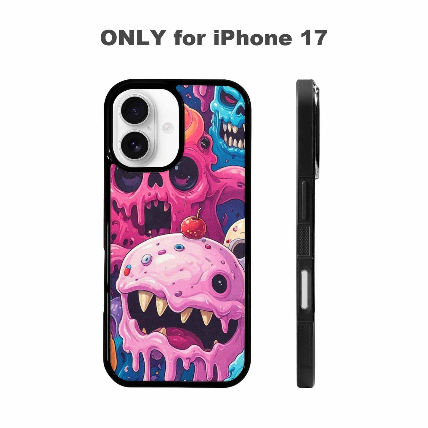 iPhone 17 Case — Ice Cream Monsters Skullsmelti Gothic Skulls, Customized Protective Case