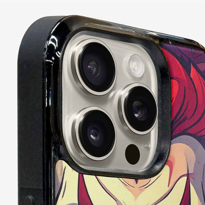 iPhone 15 Pro Max Case — Evil Circus Heads Faces Overlapping Patterns, Customized Protective Case