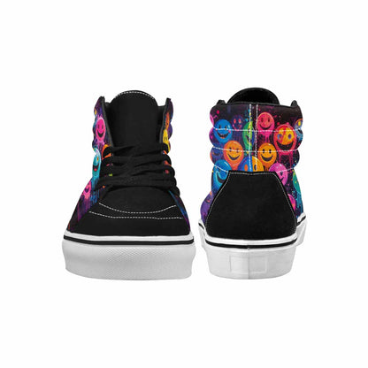 MEN'S Smiley Faces × Glow High Top Canvas Vivid Custom Sneakers